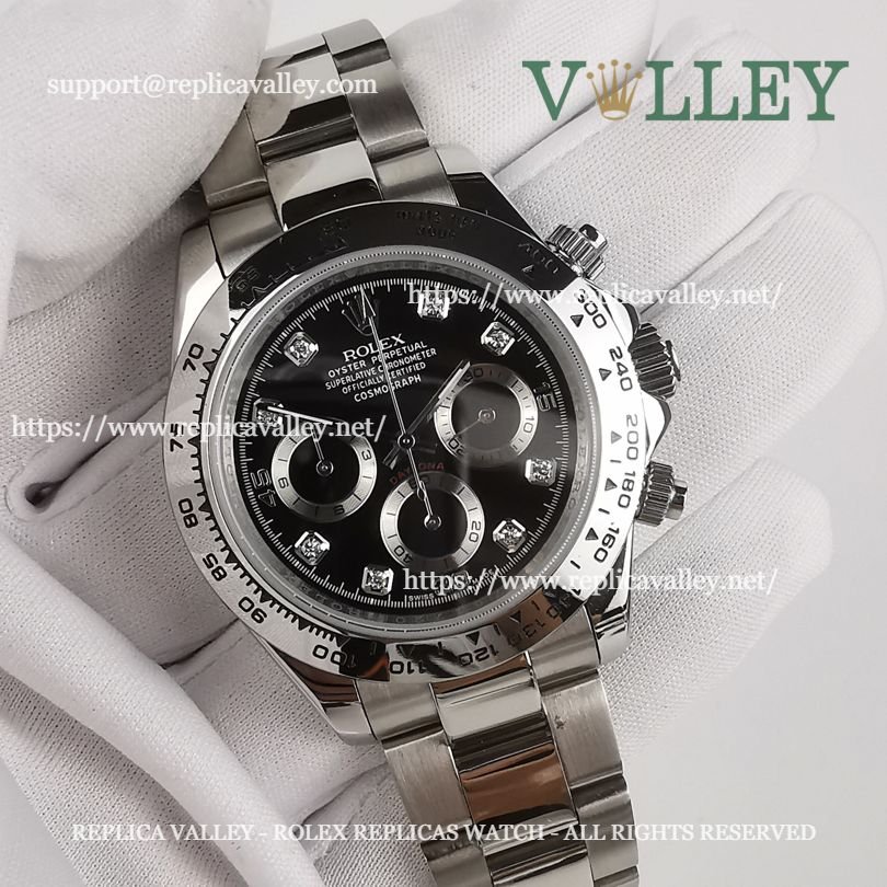 D005 Rolex Daytona 116509 Black/Diamond Dial