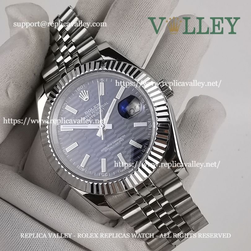 DJ41001 Rolex Datejust 126334 Fluted Bezel Blue Fluted-motif Dial