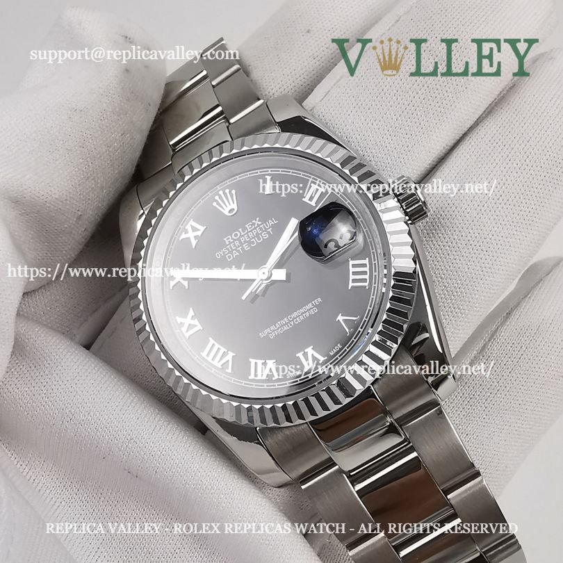 DJ36102 Rolex Datejust 116234 Black Roman Dial Oyster Bracelet