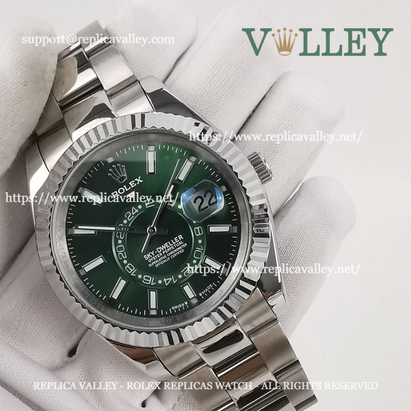 SKD004 Rolex Sky-Dweller 326934 Oyster Bracelet Mint Green Dial