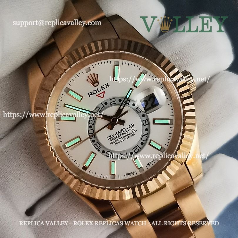 SKD202 Rolex Sky-Dweller 326935 Oyster Bracelet White Dial