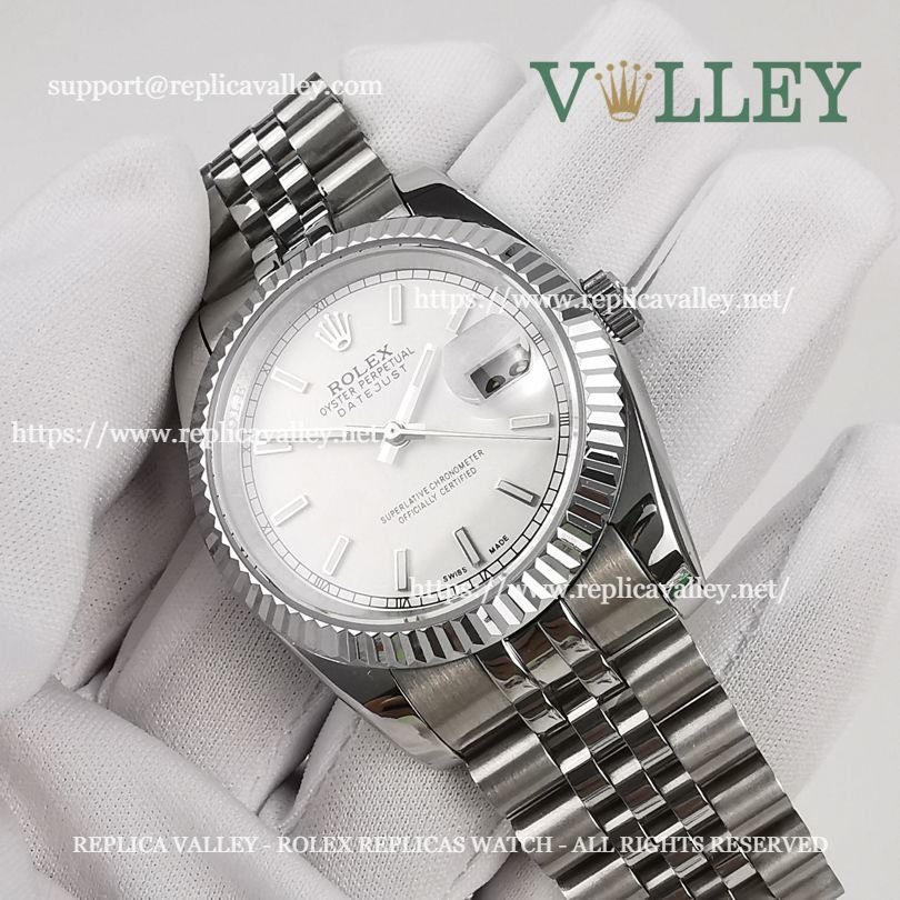 DJ36008 Rolex Datejust 116234 Fluted Bezel Silver Dial