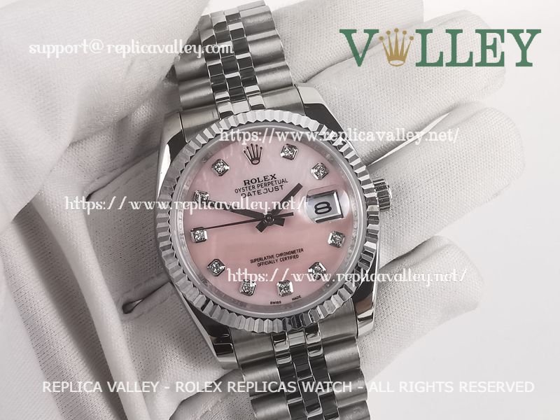 dd7154ebe827989a0947e7145b90dfae4e98f56b DJ36007 Rolex Datejust 116234 Fluted Bezel MOP Pink Diamond Dial - Image 1