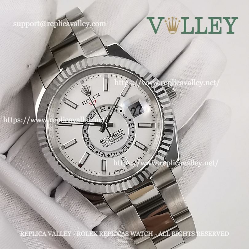 SKD003 Rolex Sky-Dweller 326934 Oyster Bracelet White Dial
