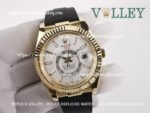 SKD322 Rolex Sky-Dweller 326238 Rubber Strap White Dial