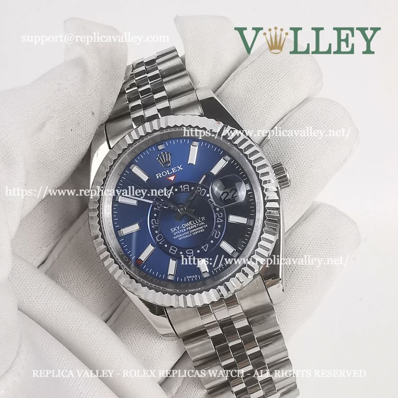 SKD011 Rolex Sky-Dweller 326934 Jubilee Bracelet Blue Dial