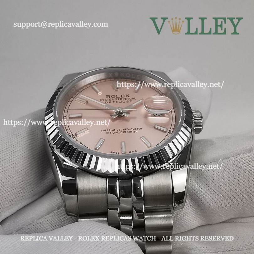 DJ36005 Rolex Datejust 116234 Fluted Bezel Pink Dial