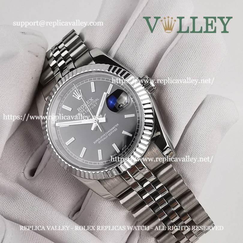 DJ36006 Rolex Datejust 116234 Fluted Bezel Black Dial