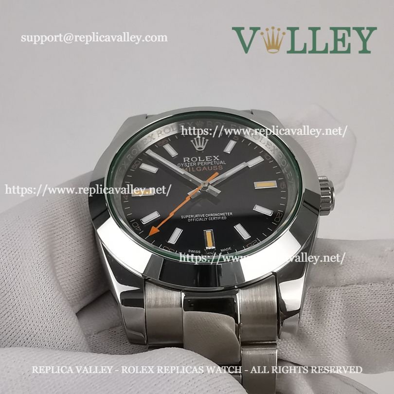 M001 Rolex Milgauss 116400 Black Dial Green Sapphire Crystal
