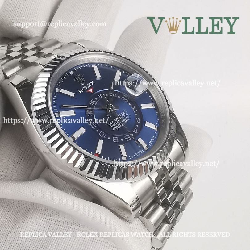 SKD011 Rolex Sky-Dweller 326934 Jubilee Bracelet Blue Dial