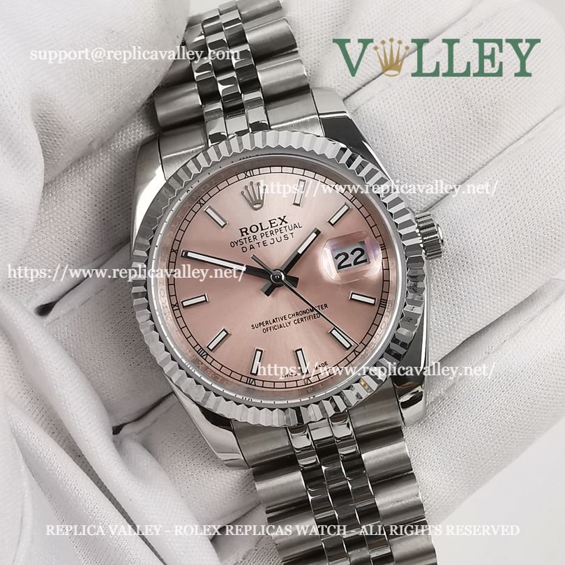 DJ36005 Rolex Datejust 116234 Fluted Bezel Pink Dial