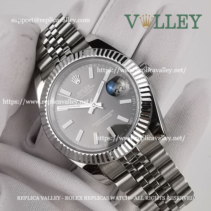 DJ41003 Rolex Datejust 126334 Fluted Bezel Slate Dial