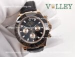 D651 Rolex Daytona 116515 Rose Gold Leather Black Dial - Image 2
