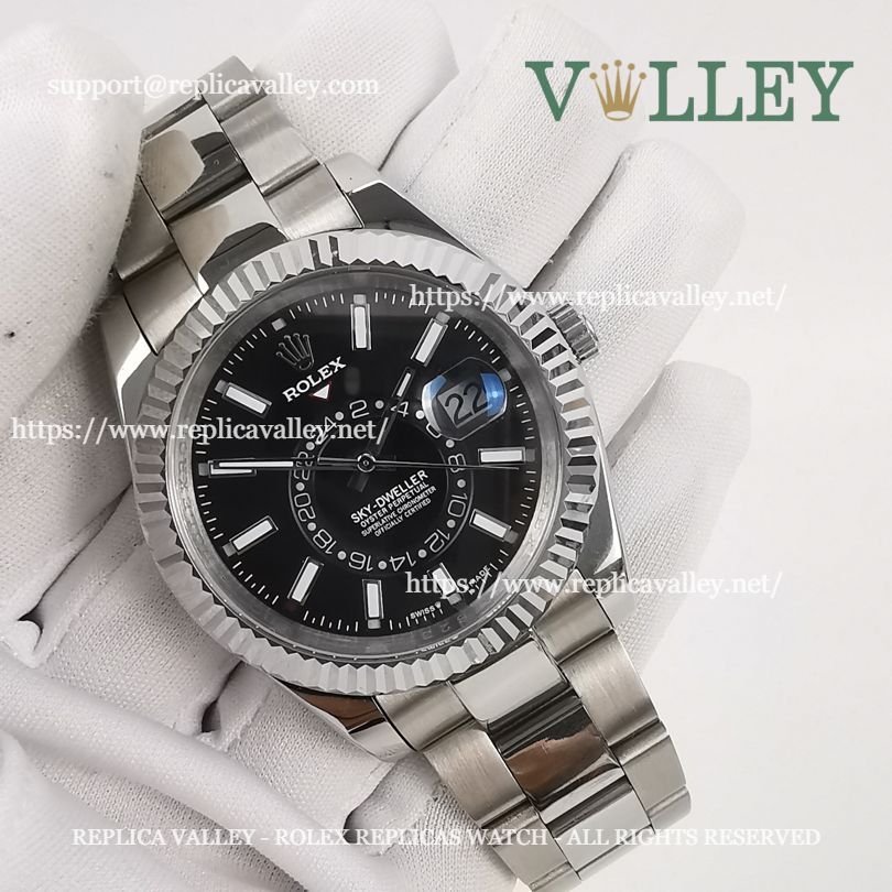 SKD002 Rolex Sky-Dweller 326934 Oyster Bracelet Black Dial
