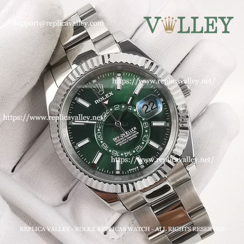 SKD004 Rolex Sky-Dweller 326934 Oyster Bracelet Mint Green Dial
