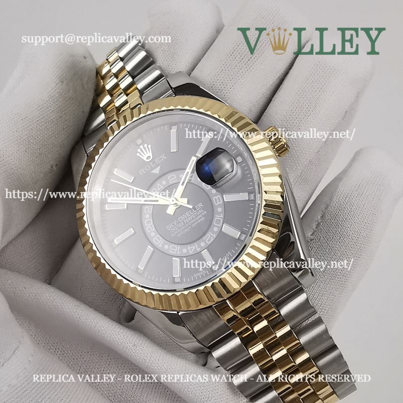 SKD112 Rolex Sky-Dweller 326933 Jubilee Bracelet Black Dial