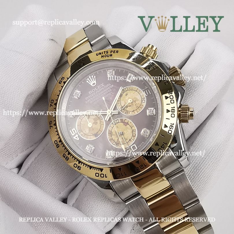 D210 Rolex Daytona 116503 Two Tone Black Mother of Pearl Dial