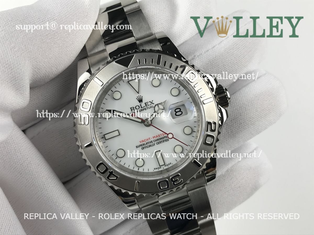 YM008 Rolex Yacht-Master SS 40MM A-2813 White Dial